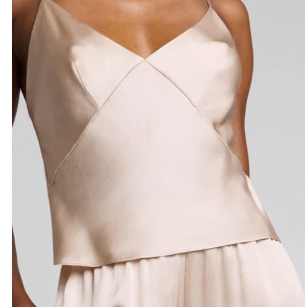 Negative eclipse washable 100% mulberry 17mm silk cami champagne Fizz Small $120 - Picture 5 of 13